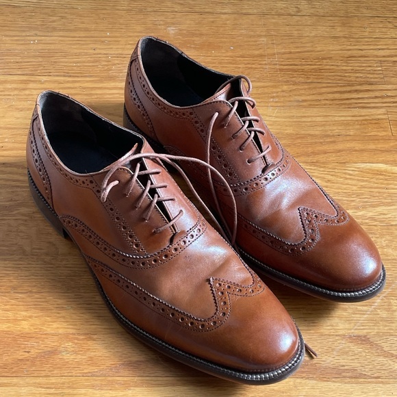 Cole Haan Modern Classic Wingtips - British Tan - Picture 1 of 5